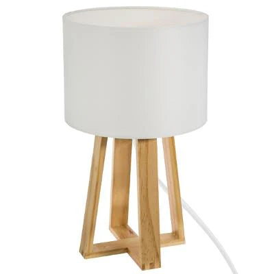 Lampe de table SANA – Bois & Blanc